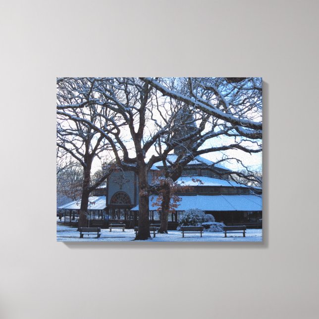 Tabernacle Morning After Snow - Martha's Vineyard Canvas Print (Front)