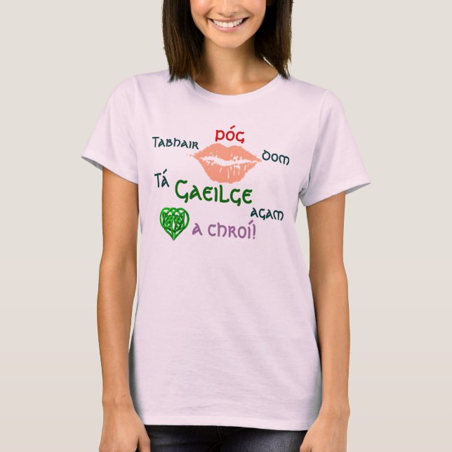 Tabhair póg dom - light shirts (Front)