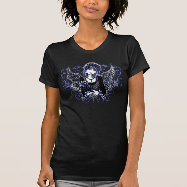 "Tabitha" Blue Flower Angel Top (Front)