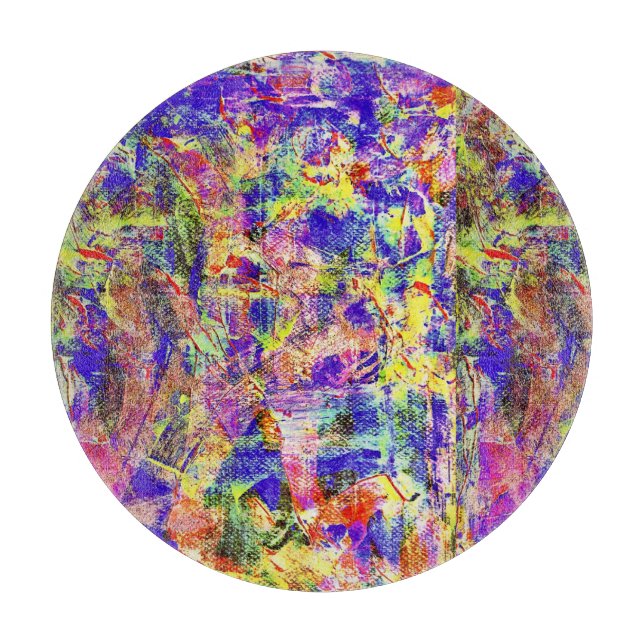 TABLA DE CORTAR , PASAPALERA , QUESOS, EN CRISTAL CUTTING BOARD (Front)