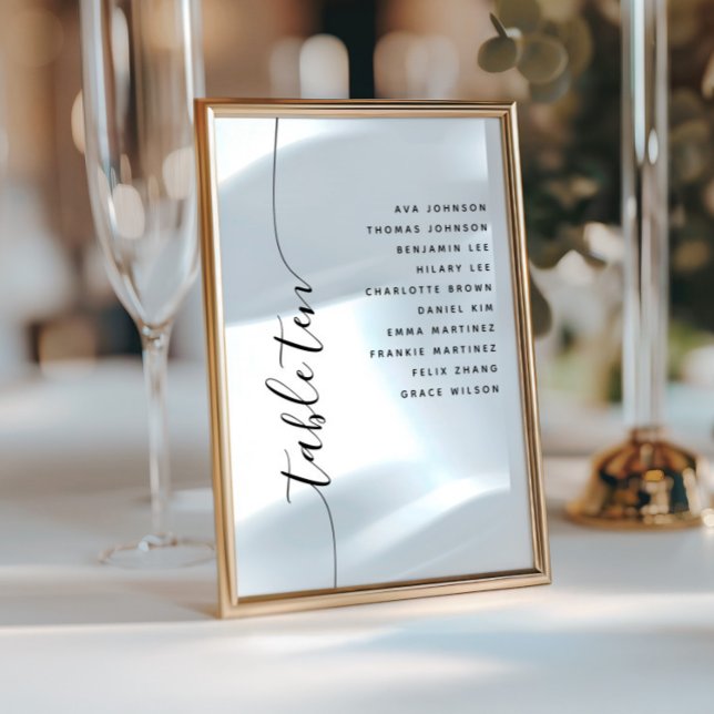 Table 10 Vertical Wedding Seating Chart Card (Creator Uploaded)