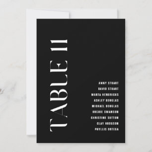 Table 11 Modern Bold Wedding Table Number