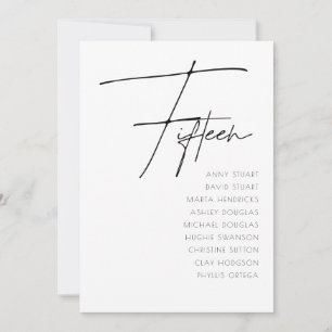 Table 15 Modern Wedding Table Number template