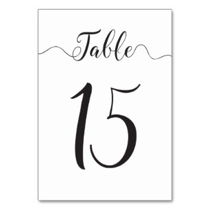 Table 15 Wedding Table Card Number