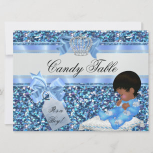 table 2 Baby Shower Boy Blue Little Prince Bunnies Invitation