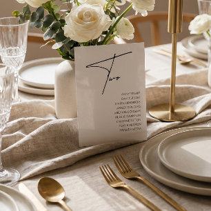 Table 2 Modern Wedding Table Number template