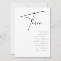 Table 3 Modern Wedding Table Number template