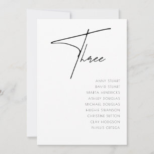 Table 3 Modern Wedding Table Number template