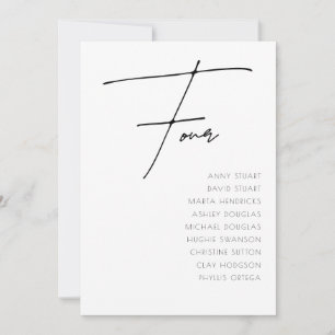 Table 4 Modern Wedding Table Number template