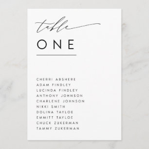 table assignments programme