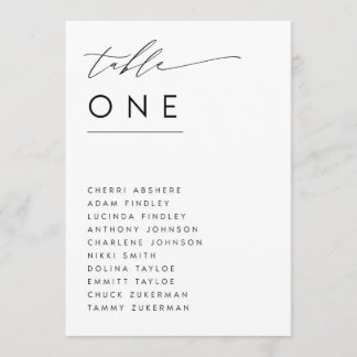 table assignments programme
