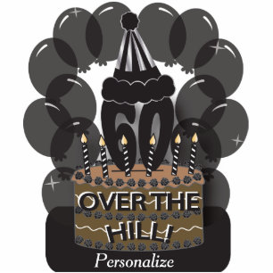 Table/Cake Topper- Happy 60th Birthday Cutout Standing Photo Sculpture