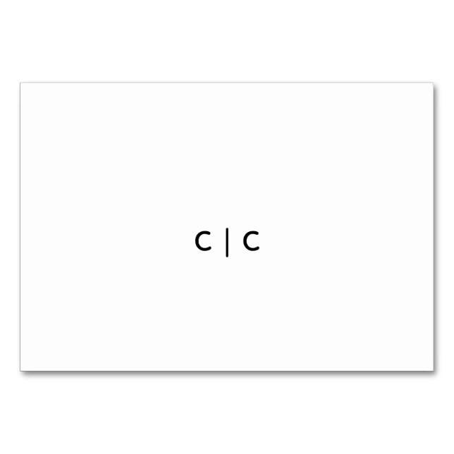 Table Card (Front)