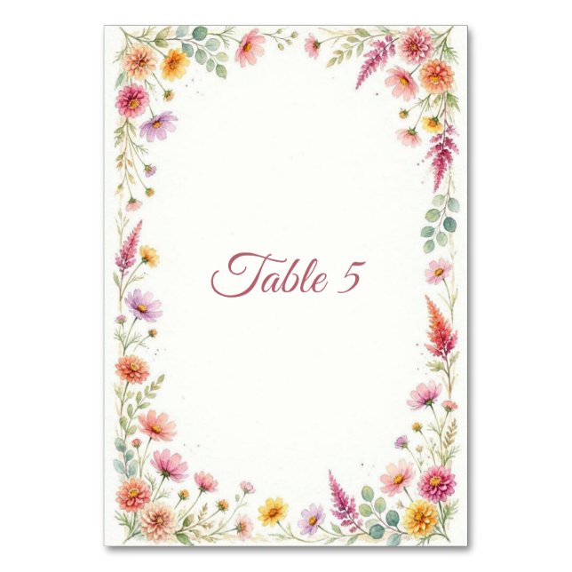 Table Card (Front)