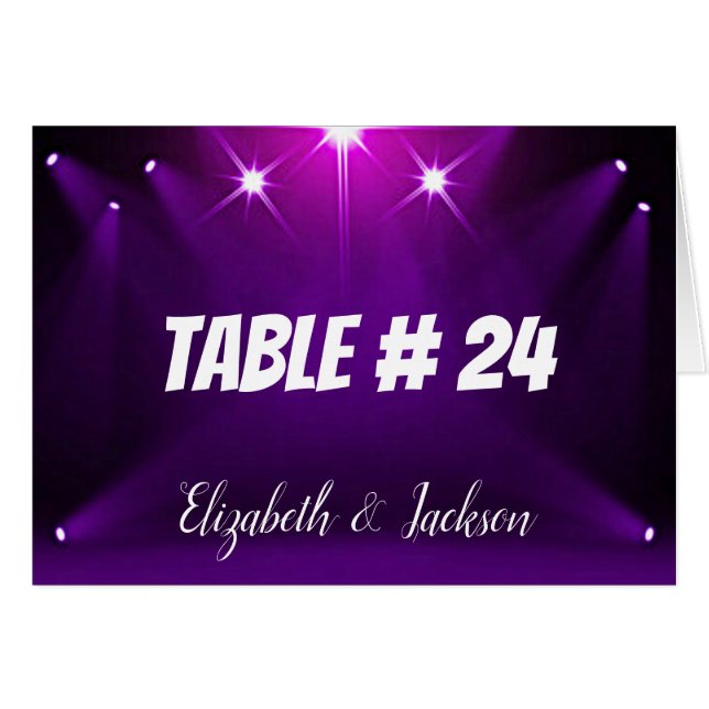 Table Card # 24 - In the Spotlight Wedding / Party (Front Horizontal)