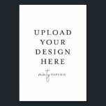 Table Card - 3.5" x 5" Portrait<br><div class="desc">Customise your design in Templett. After you are done editing,  download your file in a JPG format (don't forget to turn on the bleed option). Upload your design here by clicking on the blue "Personalise" button.</div>