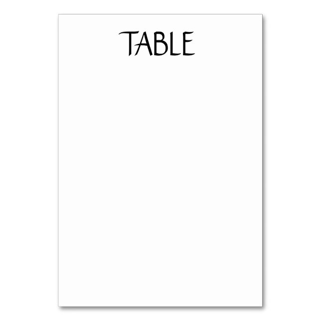 TABLE CARD 3.5X5  100 LB. (Front)