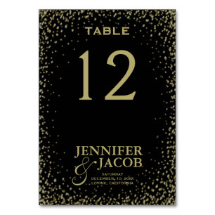 Table Card   Black and Gold