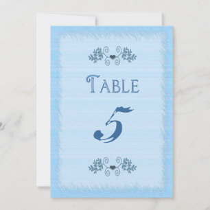 TABLE CARD - ELEGANT BLUE - DOUBLE-SIDED