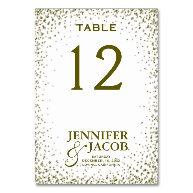 Table Card | Glitter Confetti (Front)