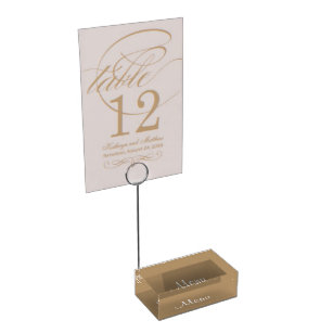 Table card holder gold