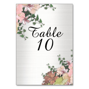 Table card spring flowers