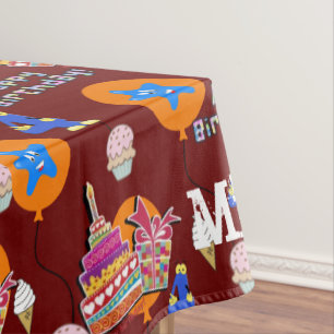 Table Cloth, Happy 4th Birthday, #4 Tablecloth