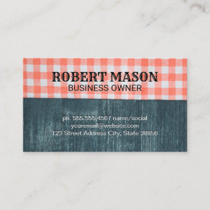 Table Cloth   Wood Grain Business Card