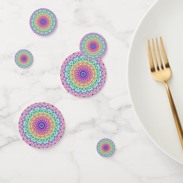 Table Confetti Mandala Mehndi Style G379 (Group)