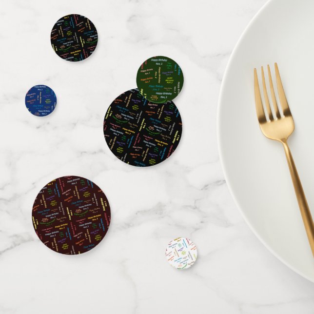 Table Confetti November, 2 Birthday (Group)