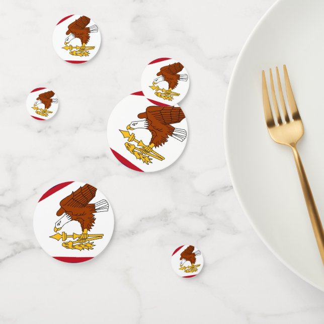 Table confetti with flag of American Samoa (Group)