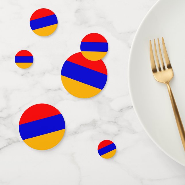Table confetti with flag of Armenia (Group)