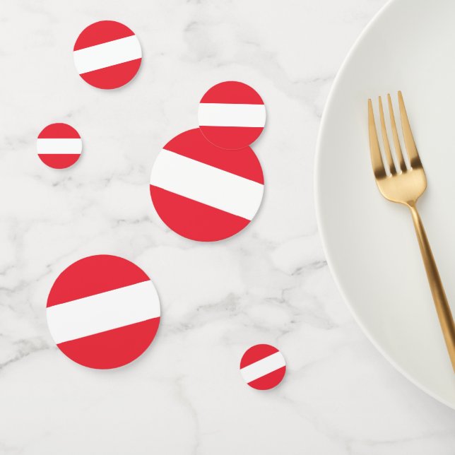 Table confetti with flag of Austria (Group)