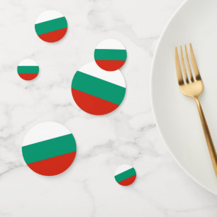 Table confetti with flag of Bulgaria