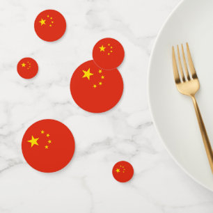 Table confetti with flag of China