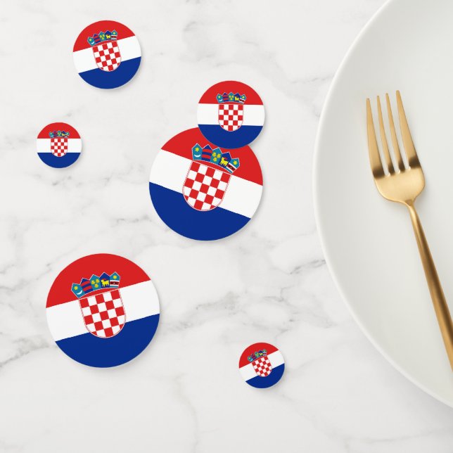 Table confetti with flag of Croatia (Group)