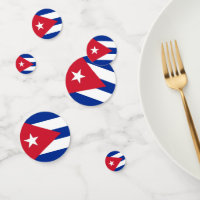 Table confetti with flag of Cuba