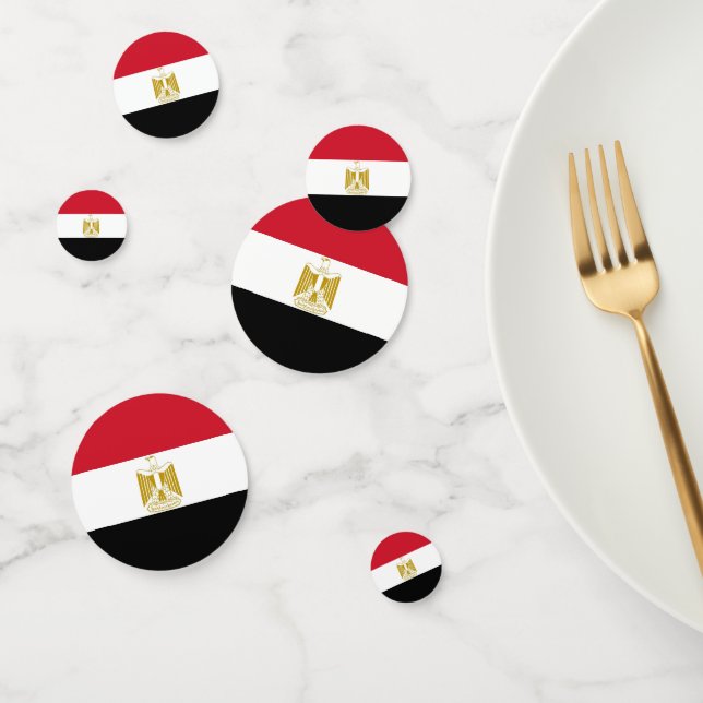 Table confetti with flag of Egypt (Group)