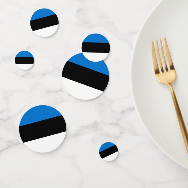 Table confetti with flag of Estonia (Group)