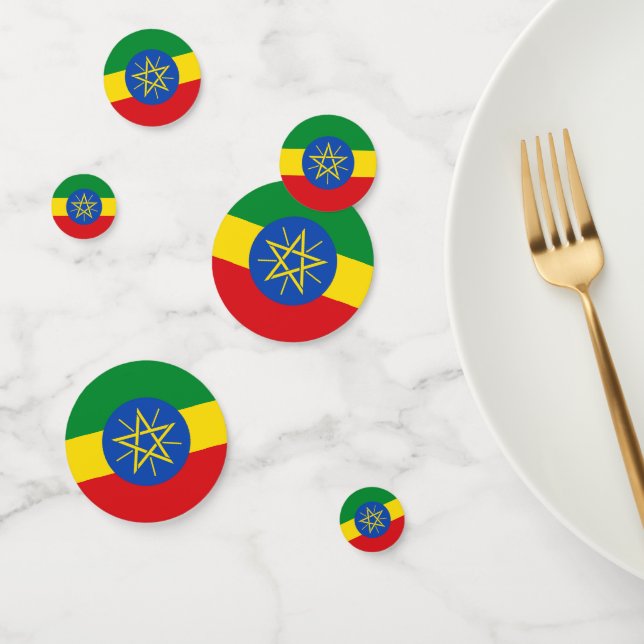 Table confetti with flag of Ethiopia (Group)