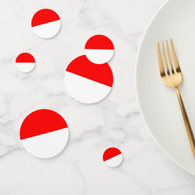 Table confetti with flag of Indonesia (Group)