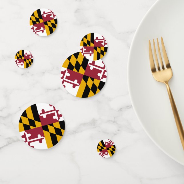 Table confetti with flag of Maryland, USA (Group)