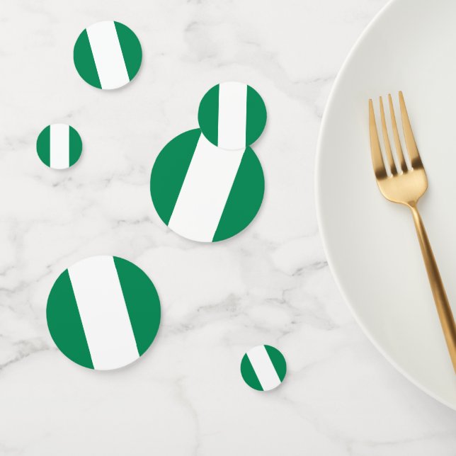 Table confetti with flag of Nigeria (Group)