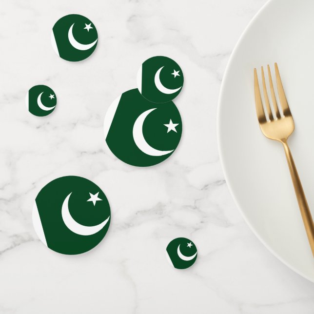 Table confetti with flag of Pakistan (Group)