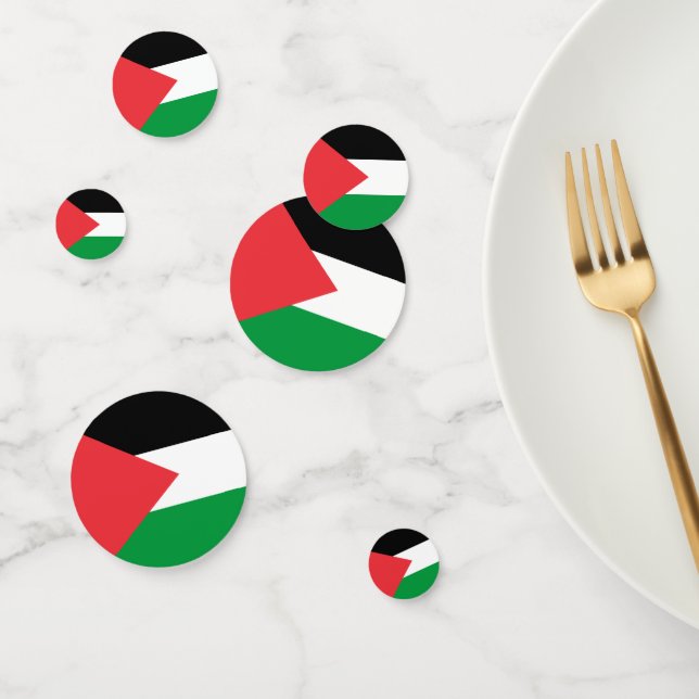 Table confetti with flag of Palestine (Group)