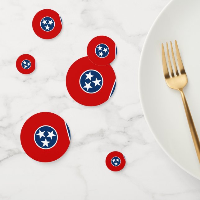 Table confetti with flag of Tennessee (Group)