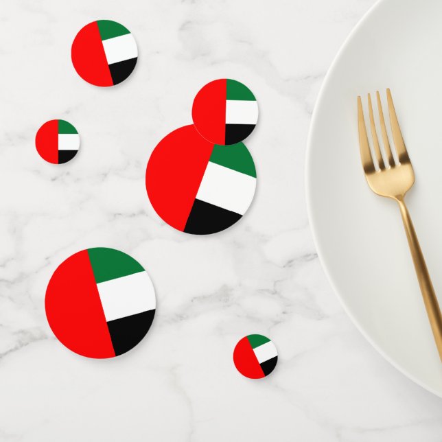 Table confetti with flag of UAE (Group)