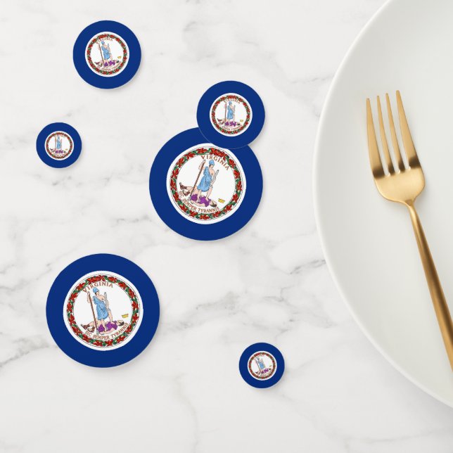 Table confetti with flag of Virginia (Group)