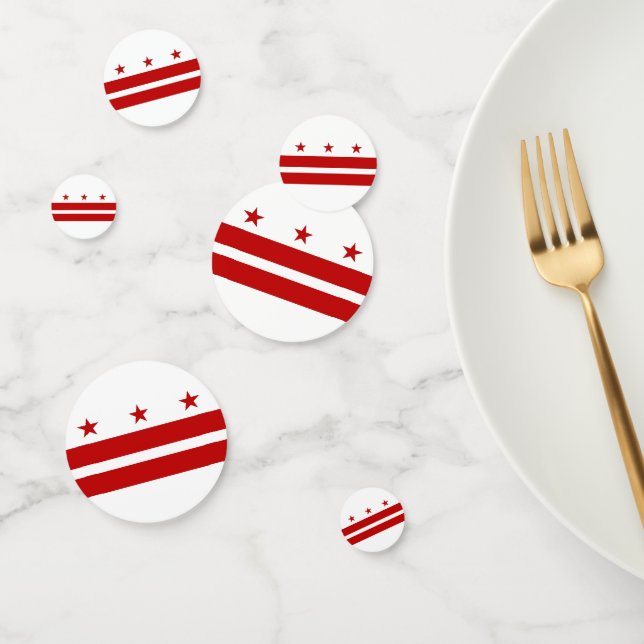 Table confetti with flag of Washington DC (Group)