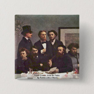 Table Corner, Coin De Table By Fantin-Latour Henri 15 Cm Square Badge
